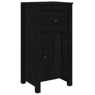 Sideboard Black 40x35x80 cm Solid Wood Pine