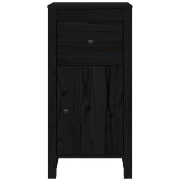 Sideboard Black 40x35x80 cm Solid Wood Pine