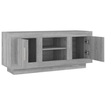 TV Cabinet Grey Sonoma 102x35x45 cm Engineered Wood