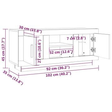 TV Cabinet Grey Sonoma 102x35x45 cm Engineered Wood