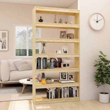 Book Cabinet/Room Divider 100x30x200 cm Solid Pinewood