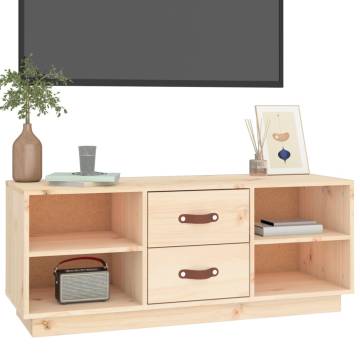 TV Cabinet 100x34x40 cm Solid Wood Pine