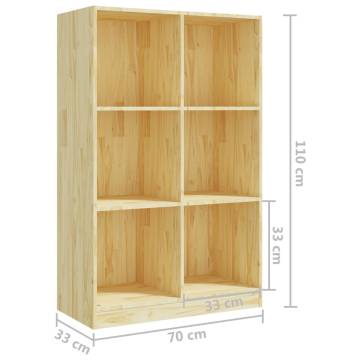 Book Cabinet 70x33x110 cm Solid Pinewood