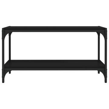 TV Cabinet Black 80x33x41 cm Engineered Wood and Steel