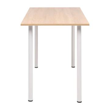 Dining Table 120x60x73 cm Oak and White