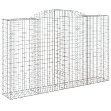 Arched Gabion Baskets 3 pcs 300x50x180/200 cm Galvanised Iron