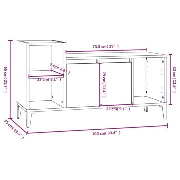 TV Cabinet Sonoma Oak 100x35x55 cm Engineered Wood