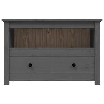 TV Cabinet Grey 79x35x52 cm Solid Wood Pine