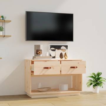 TV Cabinet 90x40x60 cm Solid Wood Pine