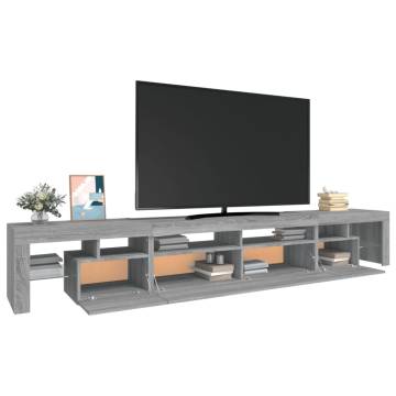 TV Cabinet with LED Lights Grey Sonoma 260x36.5x40 cm