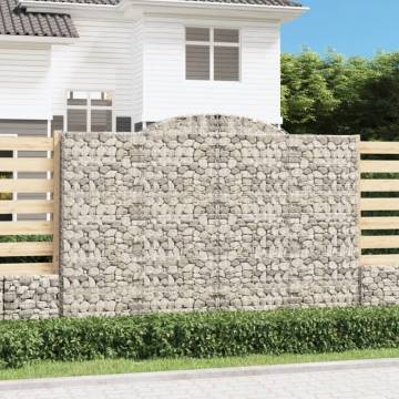 Arched Gabion Baskets 3 pcs 300x30x200/220 cm Galvanised Iron