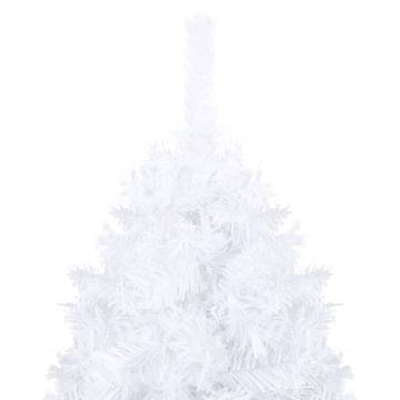 Artificial Pre-lit Christmas Tree with Ball Set White 180 cm PVC