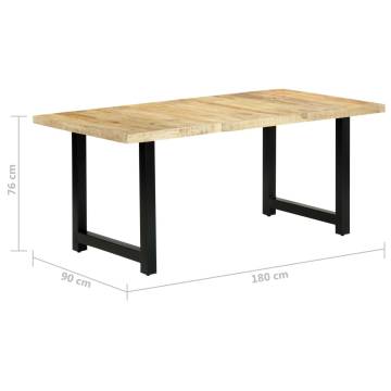 Dining Table 180x90x76 cm Solid Mango Wood