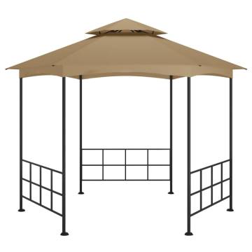 Gazebo with Sidewalls 3.1x2.7 m Taupe