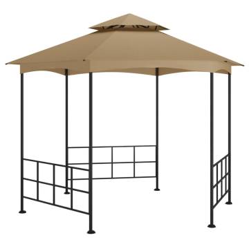 Gazebo with Sidewalls 3.1x2.7 m Taupe