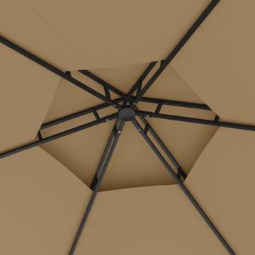 Gazebo with Sidewalls 3.1x2.7 m Taupe