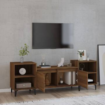 TV Cabinet Brown Oak 160x35x55 cm Engineered Wood