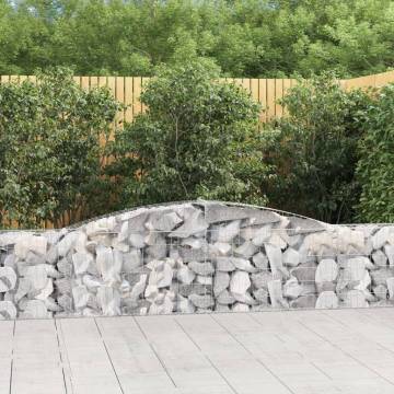 Arched Gabion Baskets 9 pcs 400x30x60/80 cm Galvanised Iron