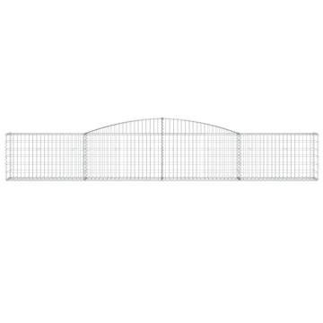 Arched Gabion Baskets 9 pcs 400x30x60/80 cm Galvanised Iron