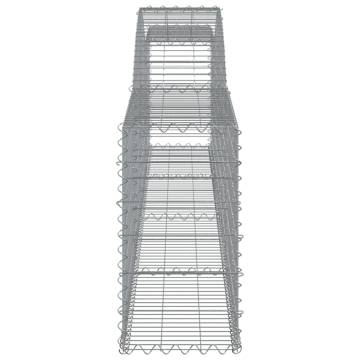 Arched Gabion Baskets 9 pcs 400x30x60/80 cm Galvanised Iron