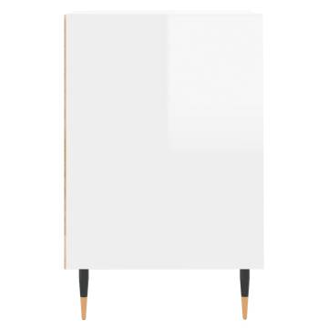 TV Cabinet High Gloss White 100x35x55 cm Engineered Wood