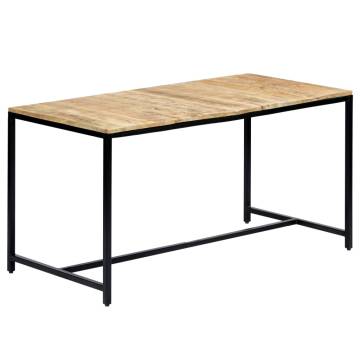 Dining Table 140x70x75 cm Solid Rough Mango Wood