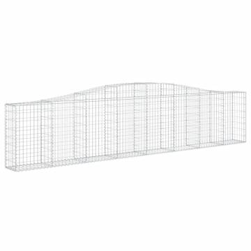 Arched Gabion Baskets 8 pcs 400x30x80/100 cm Galvanised Iron