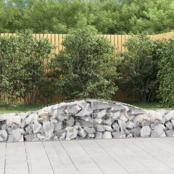 Arched Gabion Baskets 6 pcs 400x50x40/60 cm Galvanised Iron