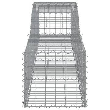 Arched Gabion Baskets 6 pcs 400x50x40/60 cm Galvanised Iron