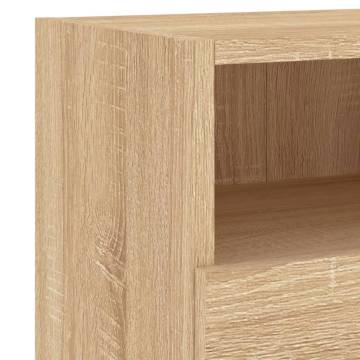 TV Wall Cabinets 2 pcs Sonoma Oak 60x30x30 cm Engineered Wood