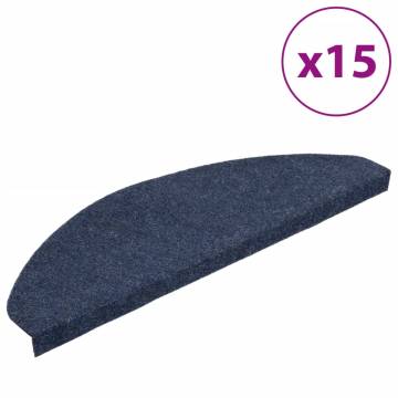 Stair Mats Self-adhesive 15 pcs 65x22.5x3.5 cm Blue