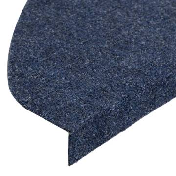 Stair Mats Self-adhesive 15 pcs 65x22.5x3.5 cm Blue