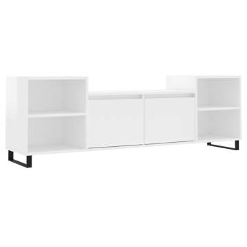 TV Cabinet High Gloss White 160x35x55 cm Engineered Wood