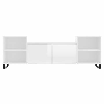 TV Cabinet High Gloss White 160x35x55 cm Engineered Wood