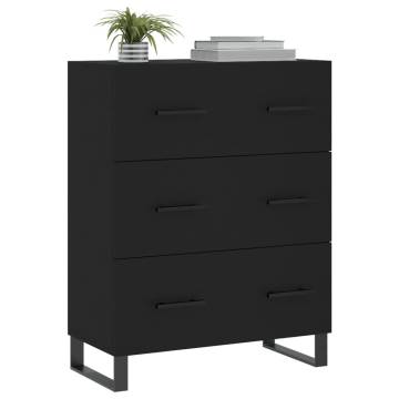 Sideboard Black 69.5x34x90 cm Engineered Wood