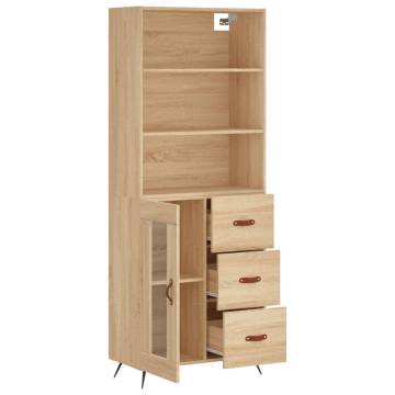 Highboard Sonoma Oak 69.5x34x180 cm Engineered Wood