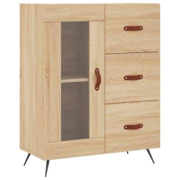 Highboard Sonoma Oak 69.5x34x180 cm Engineered Wood