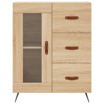 Highboard Sonoma Oak 69.5x34x180 cm Engineered Wood