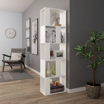 Book Cabinet/Room Divider White 45x24x159 cm Engineered Wood