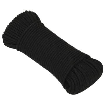 Work Rope Black 3 mm 50 m Polyester