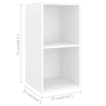 Wall-mounted TV Cabinets 4 pcs White Engineered Wood