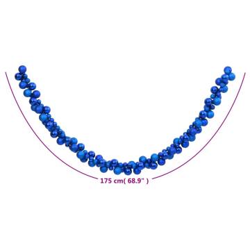 Christmas Balls Garland Blue 175 cm Polystyrene