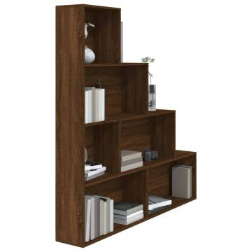 Book Cabinet Brown Oak 155x24x160 cm