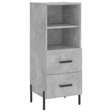 Sideboard Concrete Grey 34.5x34x90 cm Engineered Wood