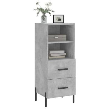 Sideboard Concrete Grey 34.5x34x90 cm Engineered Wood