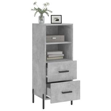 Sideboard Concrete Grey 34.5x34x90 cm Engineered Wood