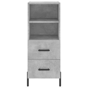 Sideboard Concrete Grey 34.5x34x90 cm Engineered Wood