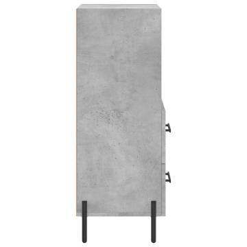 Sideboard Concrete Grey 34.5x34x90 cm Engineered Wood