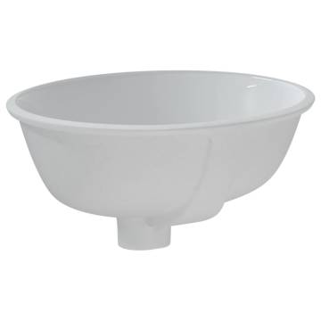 Bathroom Sink White 33x29x16.5 cm Oval Ceramic