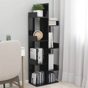 Book Cabinet Black 48x25.5x140 cm Engineered Wood